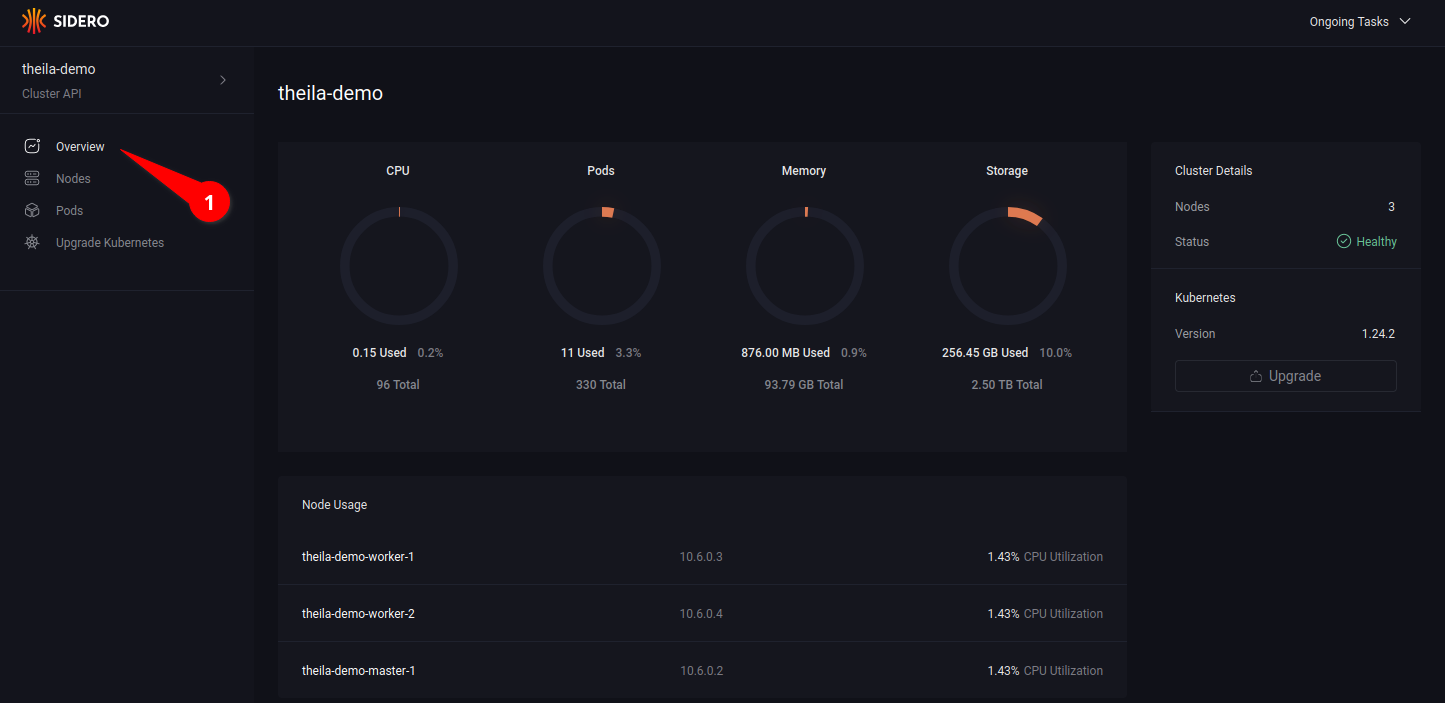 Fig 2 Talos cluster overview